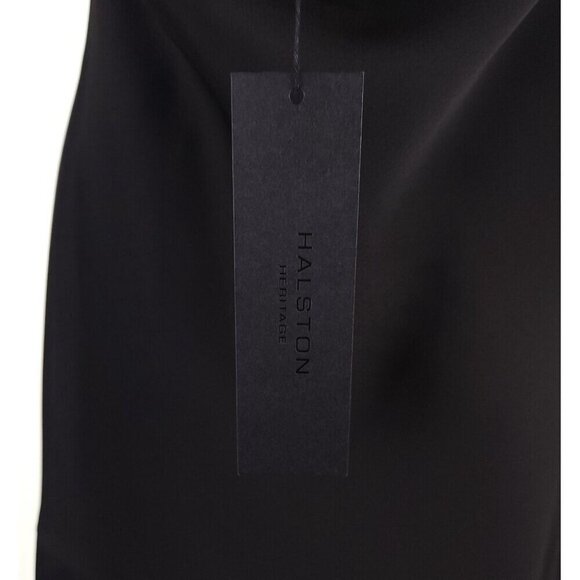 Halston Heritage Cowl Neck Slip Dress Size 8 Black $450 - Picture 10 of 16